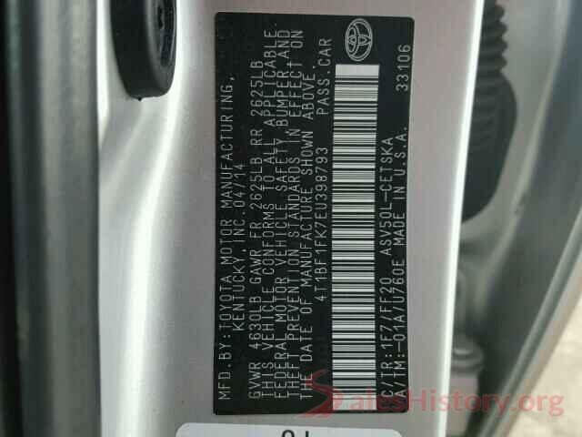 4T1BF1FK7EU398793 2014 TOYOTA CAMRY