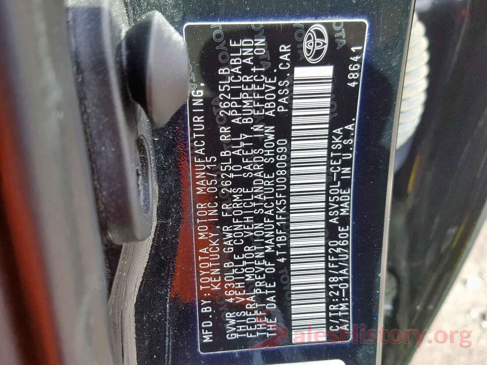 4T1BF1FK5FU080690 2015 TOYOTA CAMRY