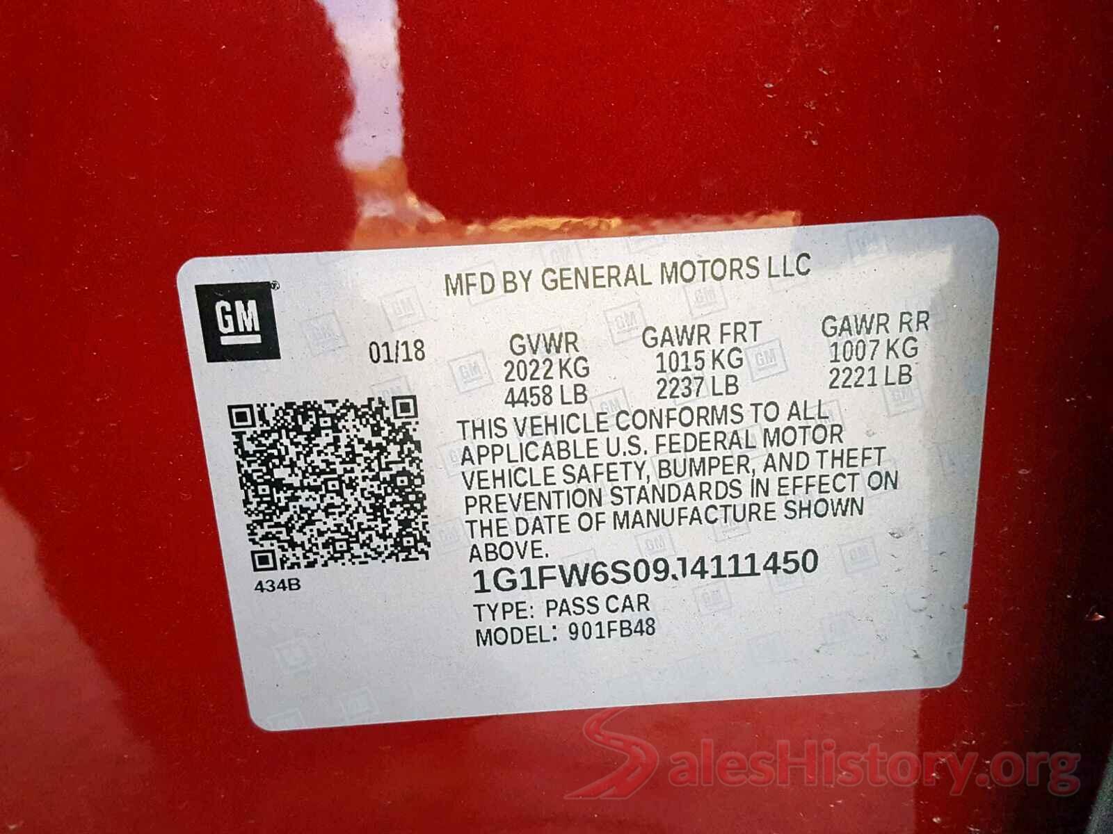 1G1FW6S09J4111450 2018 CHEVROLET BOLT