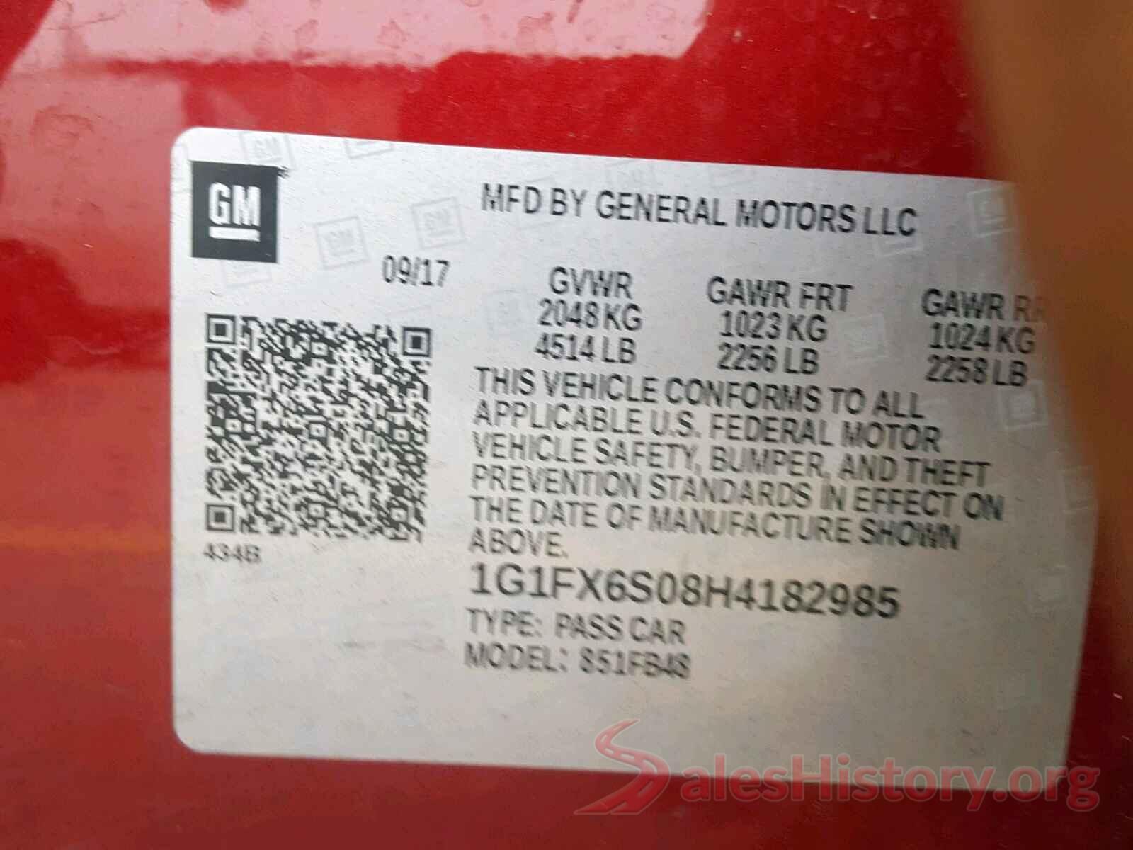 1G1FX6S08H4182985 2017 CHEVROLET BOLT