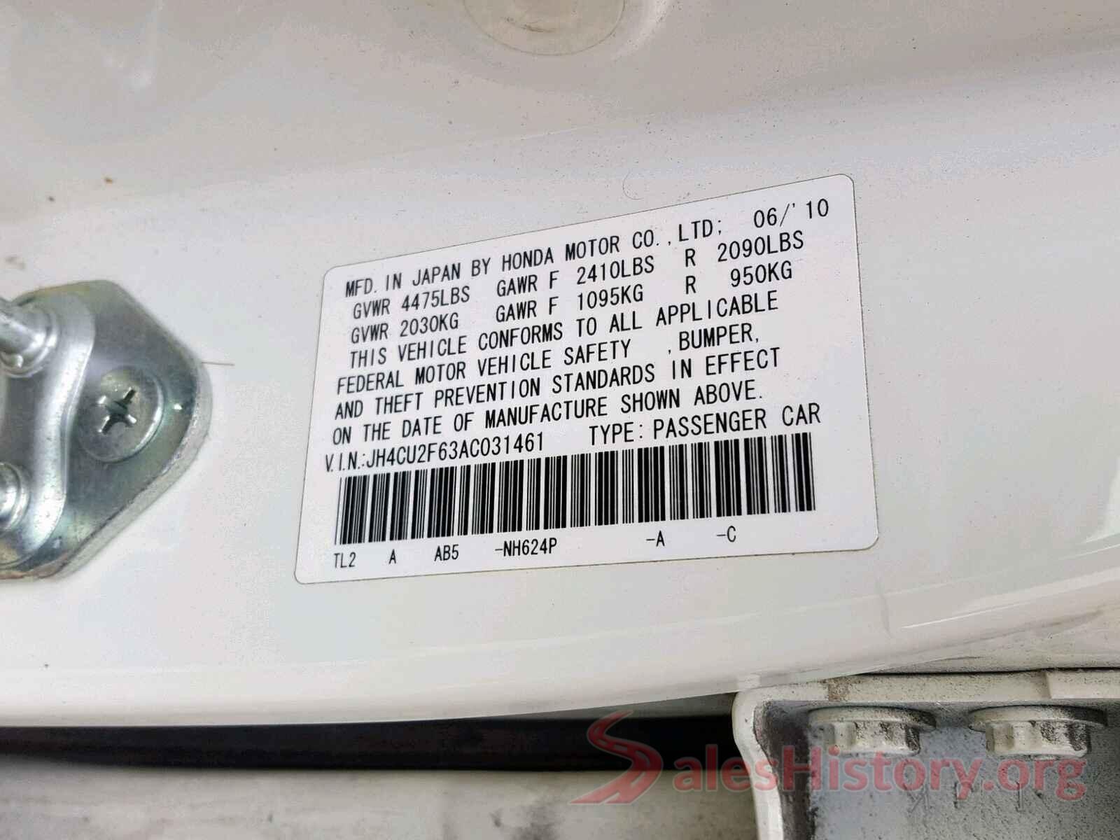 JH4CU2F63AC031461 2010 ACURA TSX