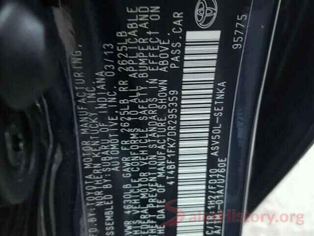 4T4BF1FK7DR295359 2013 TOYOTA CAMRY