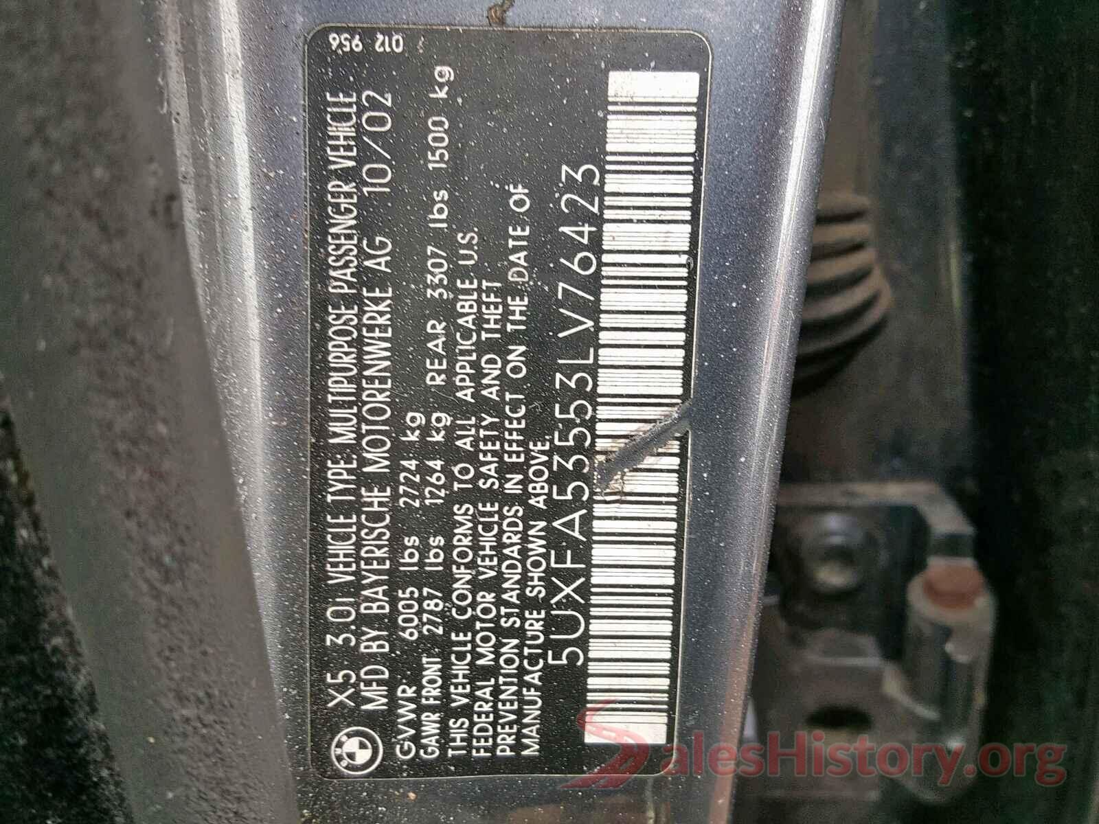 5UXFA53553LV76423 2003 BMW X5