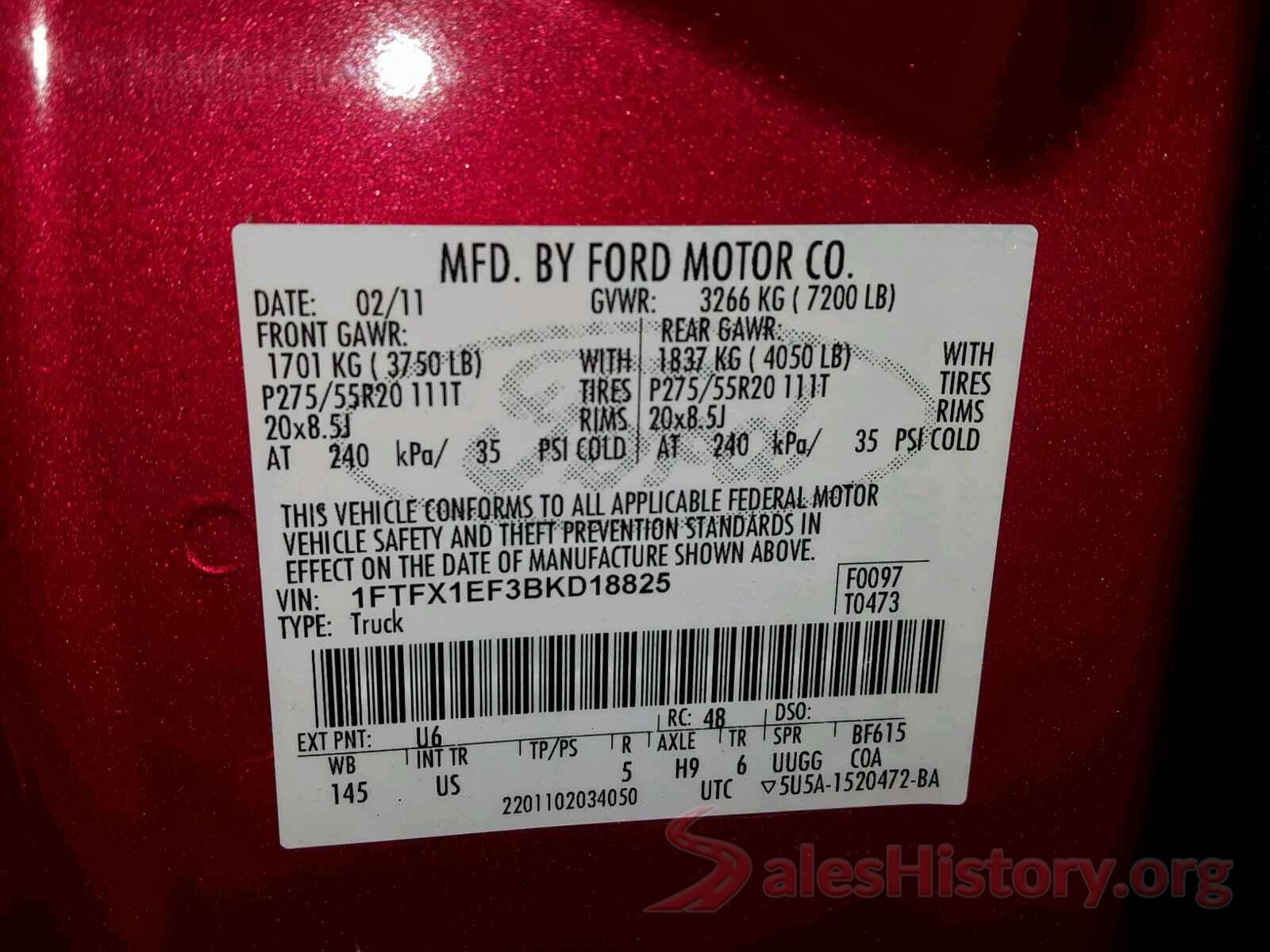 3N1AB7AP4HL685978 2011 FORD F150 SUPER