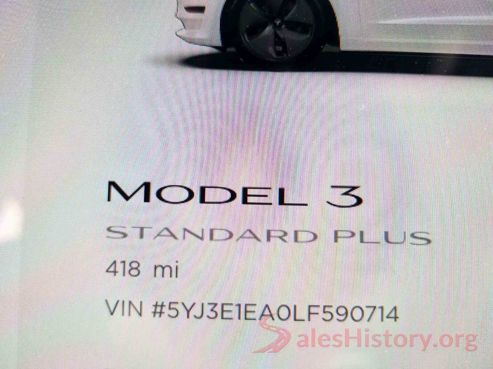 5YJ3E1EA0LF590714 2020 TESLA MODEL 3