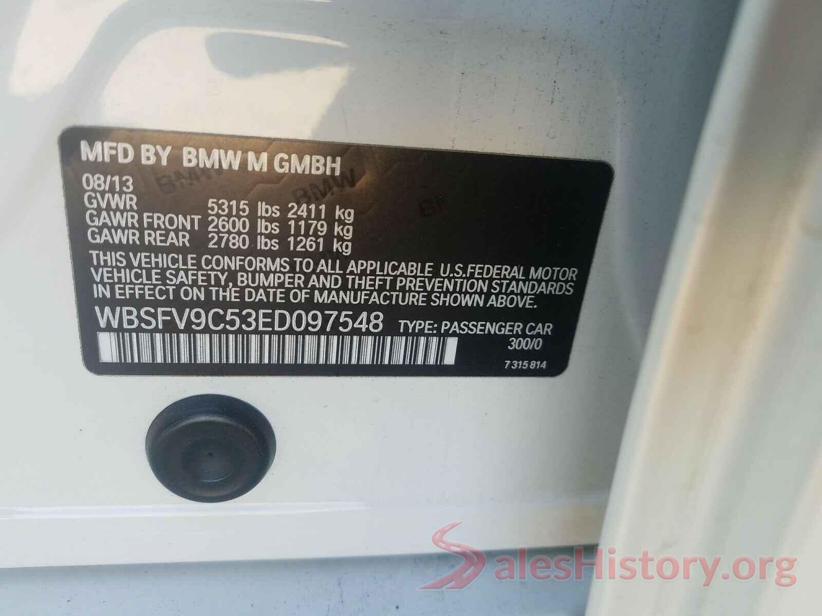 WBSFV9C53ED097548 2014 BMW M5