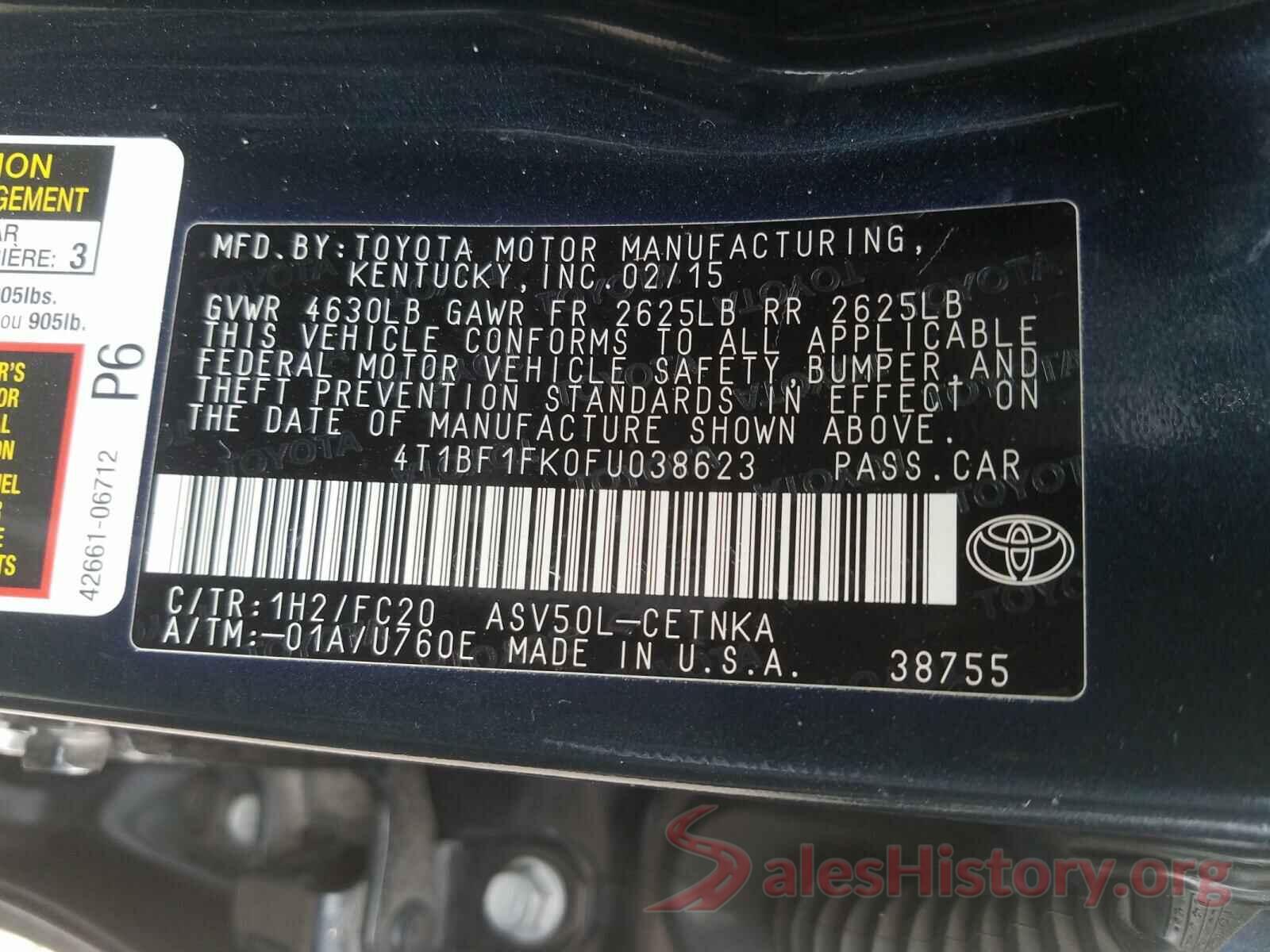 JTDKBRFU3G3010693 2015 TOYOTA CAMRY