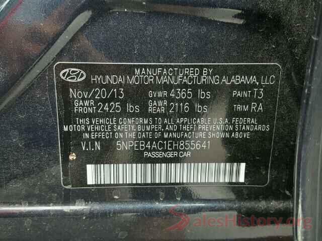 5NPEB4AC1EH855641 2014 HYUNDAI SONATA