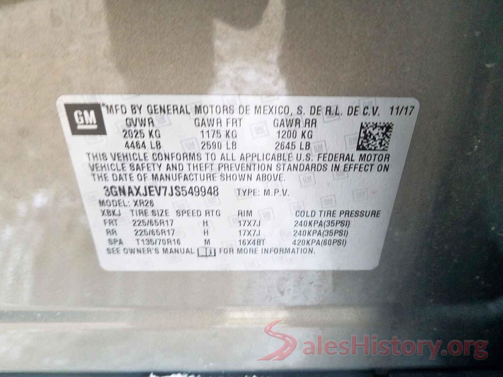 3GNAXJEV7JS549948 2018 CHEVROLET EQUINOX