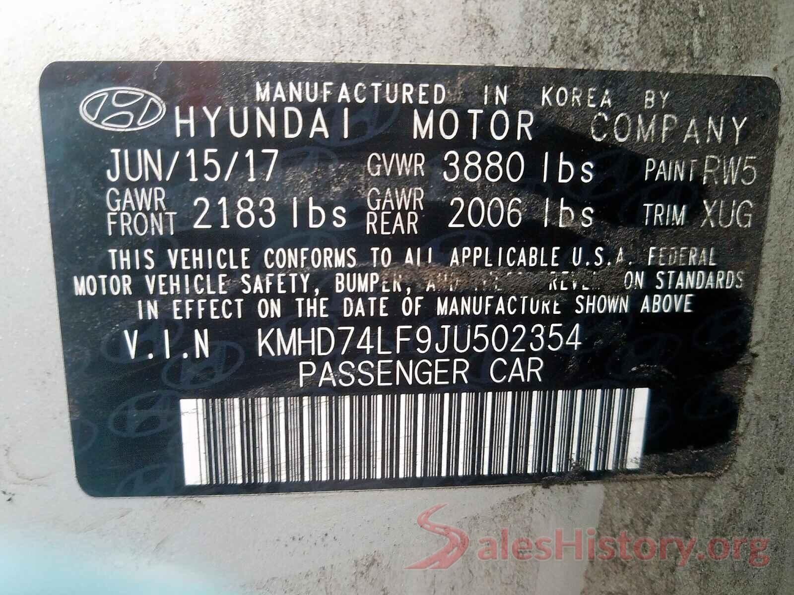 KMHD74LF9JU502354 2018 HYUNDAI ELANTRA