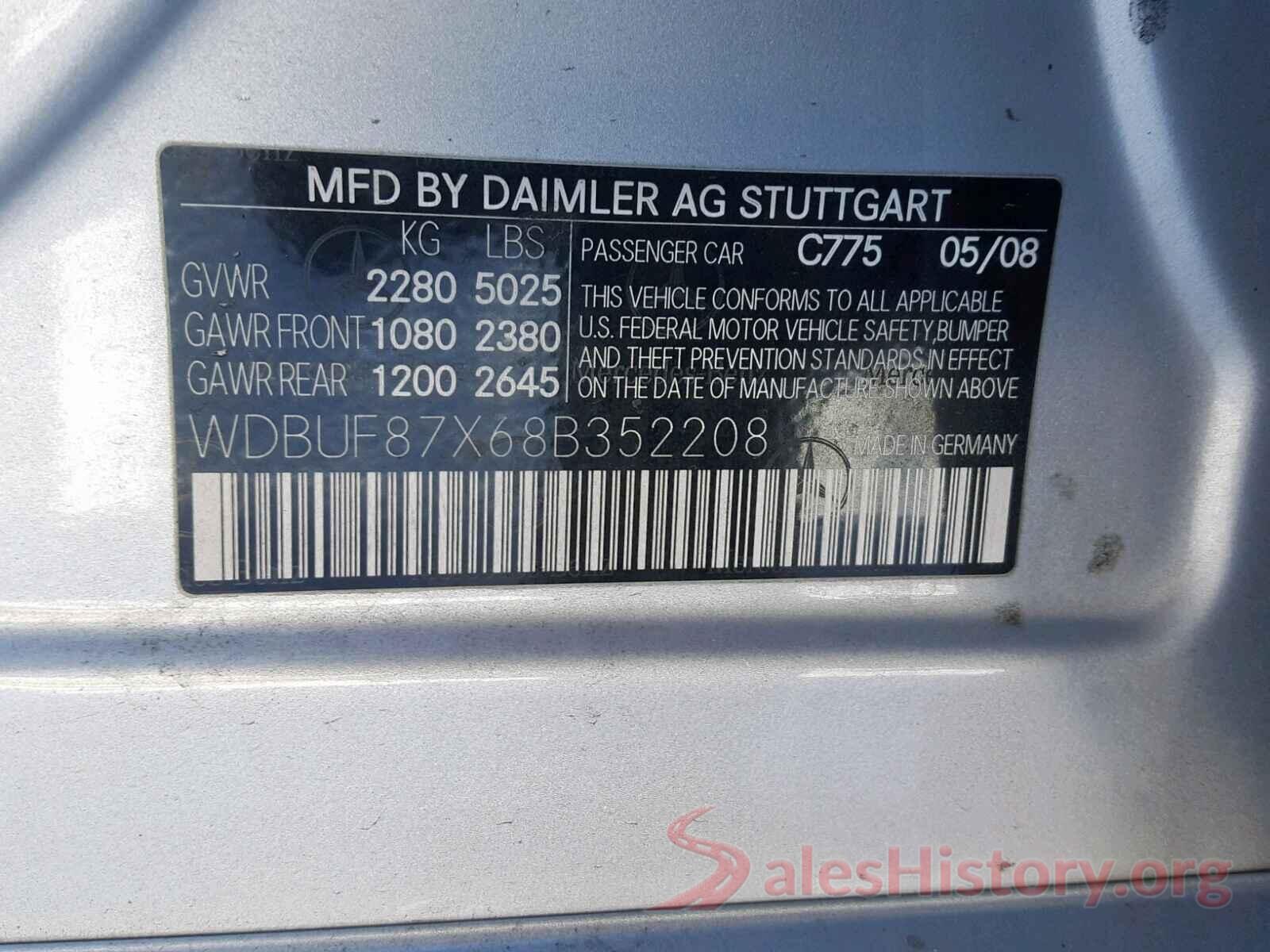 WVGAV7AX3GW575481 2008 MERCEDES-BENZ E 350 4MAT