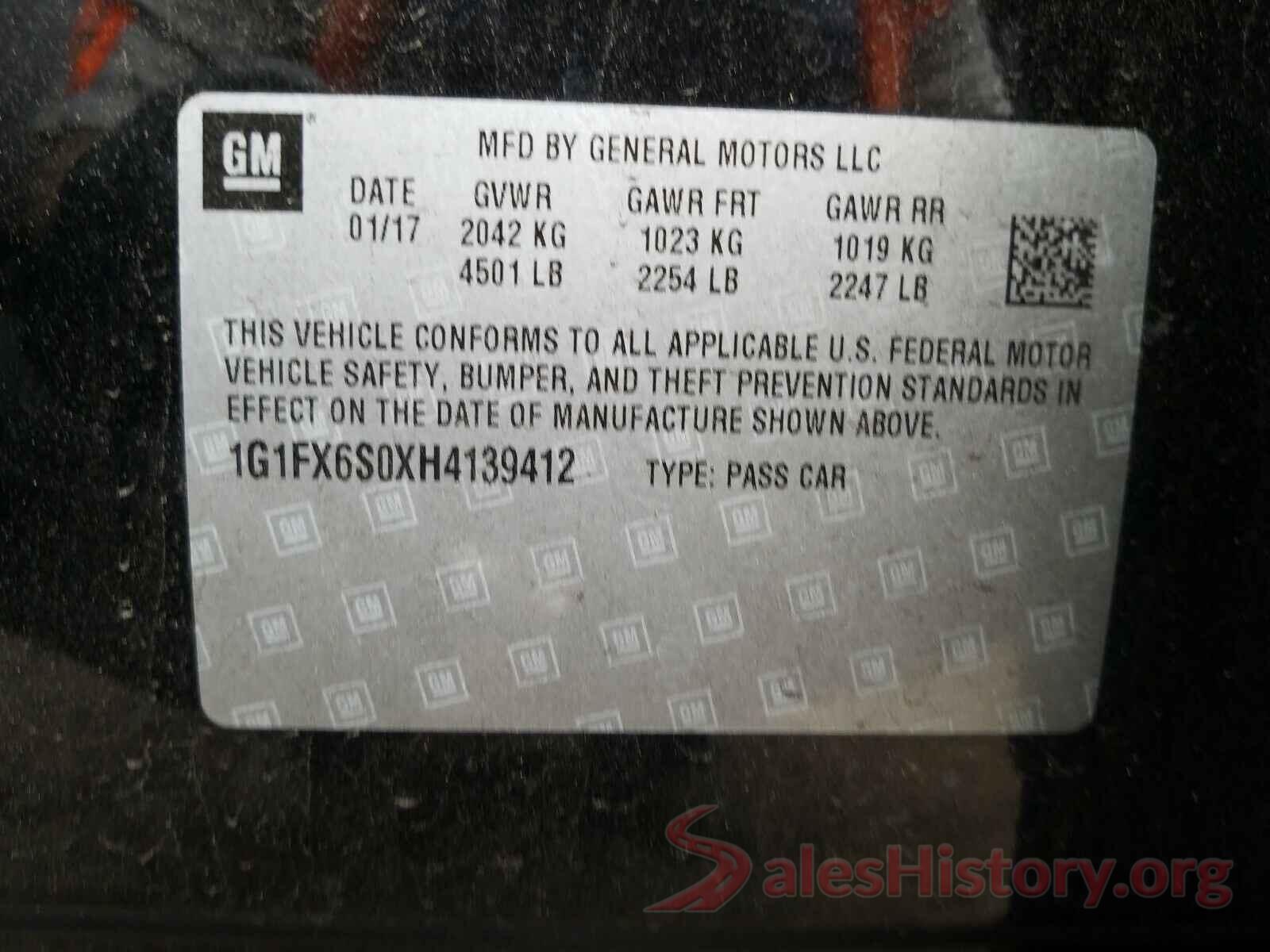 1G1FX6S0XH4139412 2017 CHEVROLET BOLT