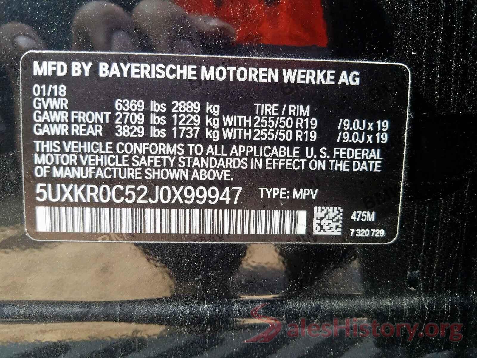 5UXKR0C52J0X99947 2018 BMW X5