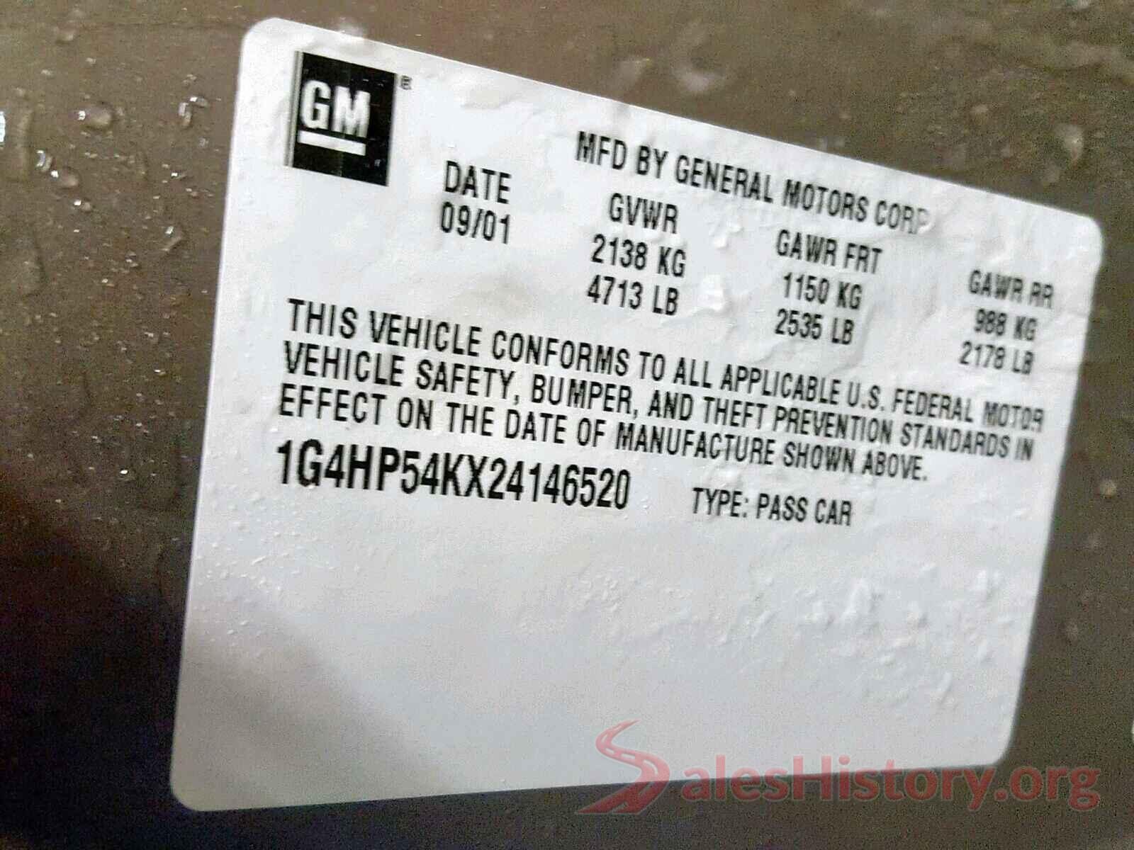 1FADP3E23HL341644 2002 BUICK LESABRE