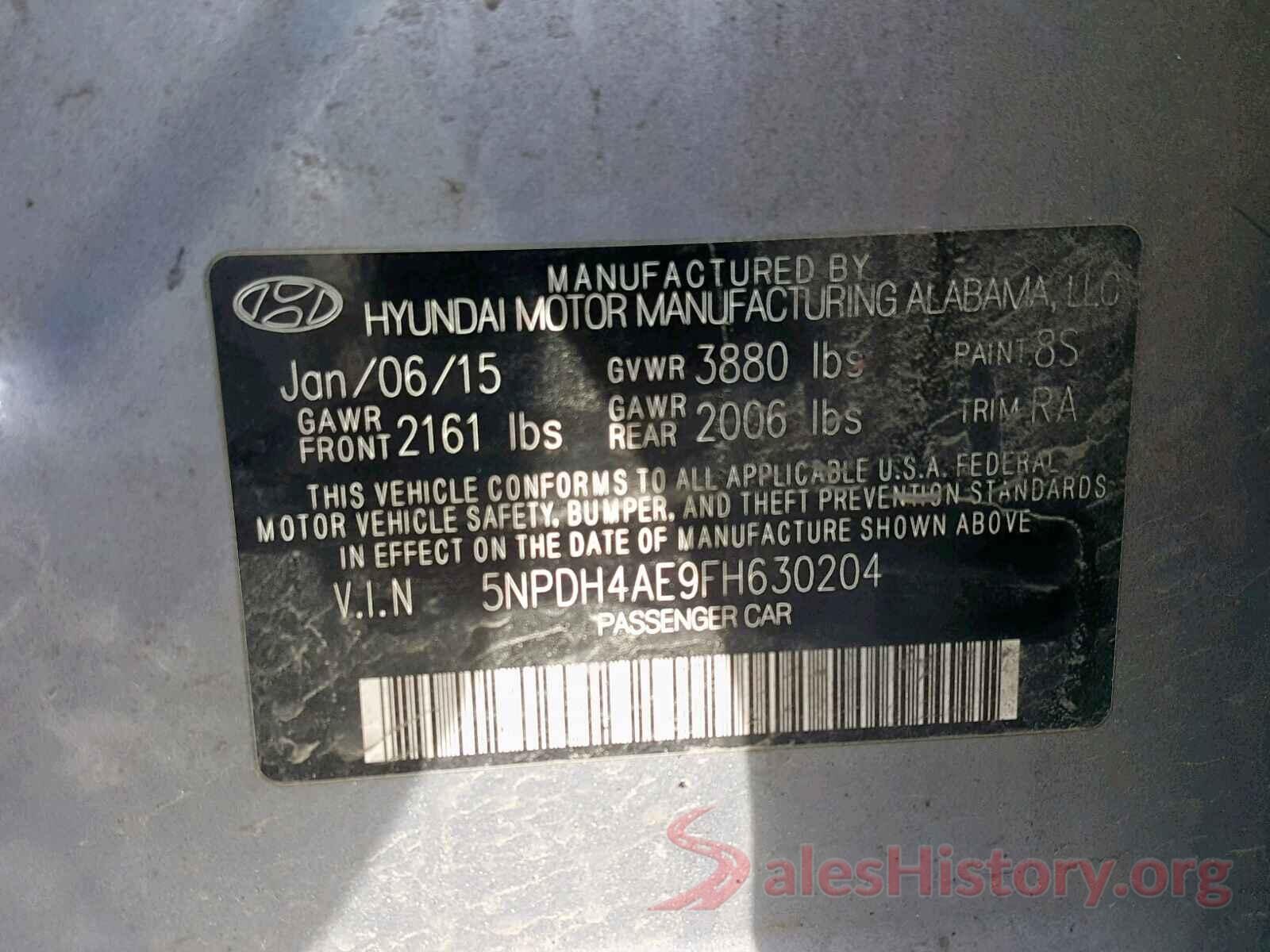 1N6AA1C30JN504255 2015 HYUNDAI ELANTRA