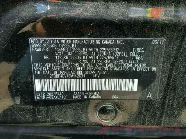 2T3BF4DV4BW142631 2011 TOYOTA RAV4