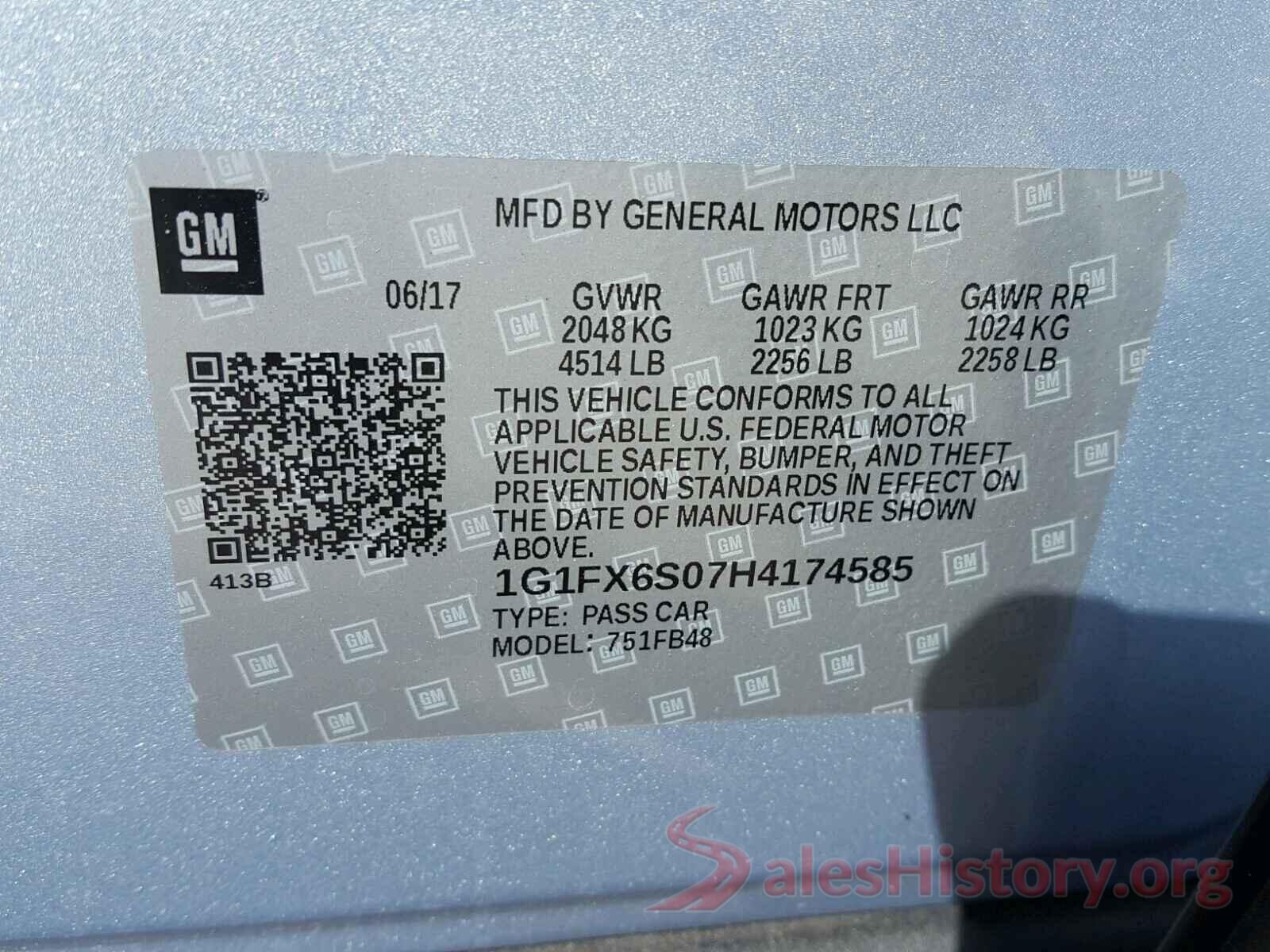 1G1FX6S07H4174585 2017 CHEVROLET BOLT