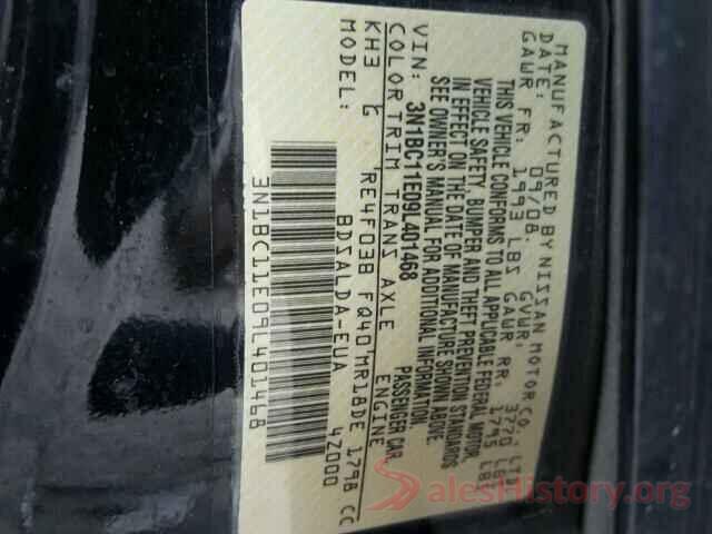 3N1BC11E09L401468 2009 NISSAN VERSA