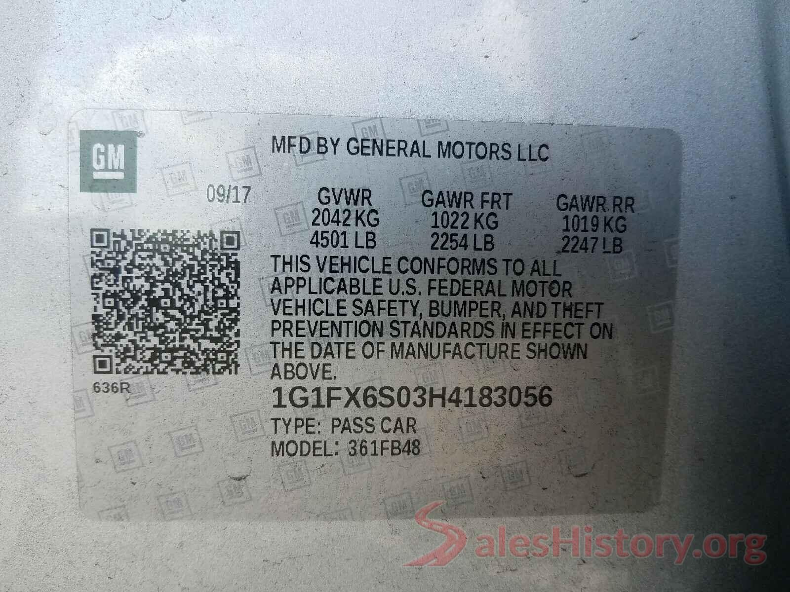 1G1FX6S03H4183056 2017 CHEVROLET BOLT