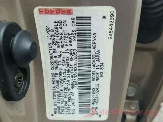 4V4NC9EHXKN240165 2003 TOYOTA CAMRY