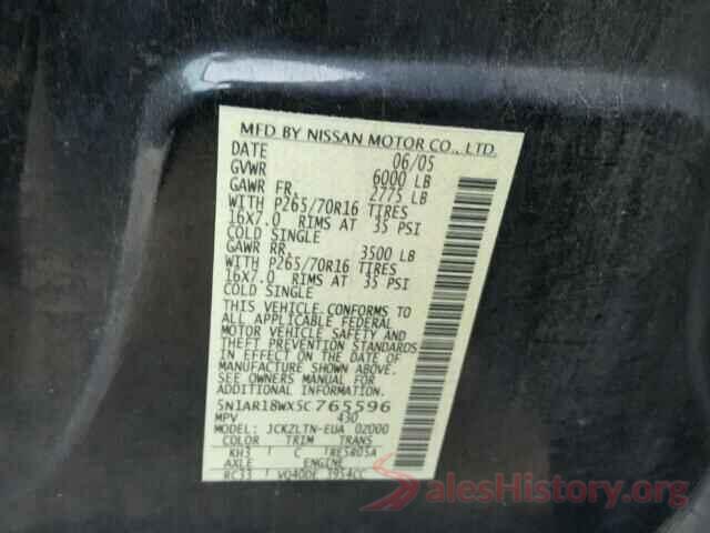 5N1AR18WX5C765596 2005 NISSAN PATHFINDER