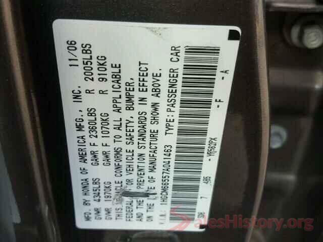 3KPFK4A76HE029819 2007 HONDA ACCORD