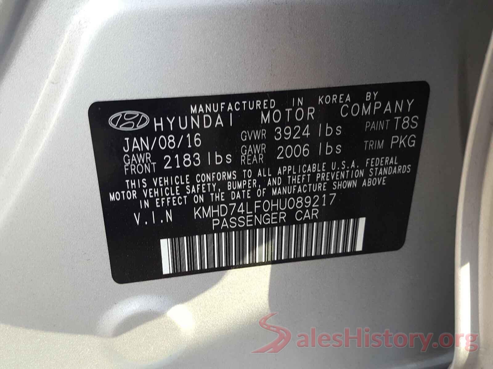 5YFEPRAE7LP071156 2017 HYUNDAI ELANTRA