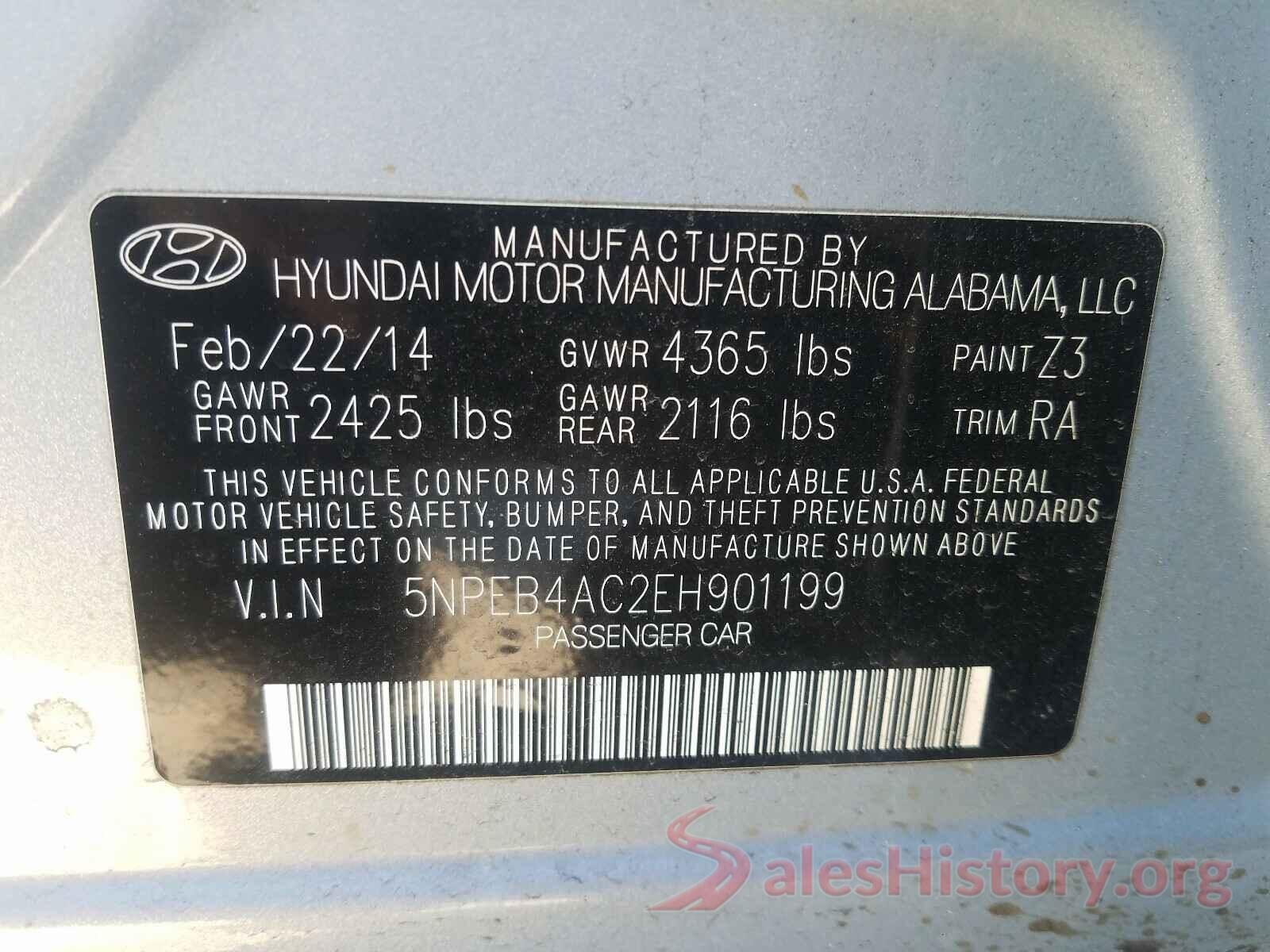 WVWTR7AN4KE000997 2014 HYUNDAI SONATA