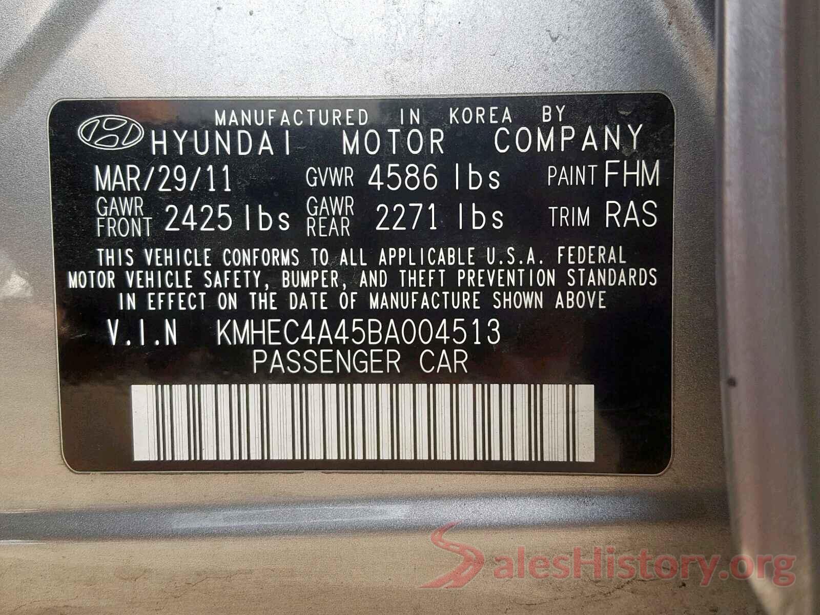 3N1CN7AP2GL874093 2011 HYUNDAI SONATA