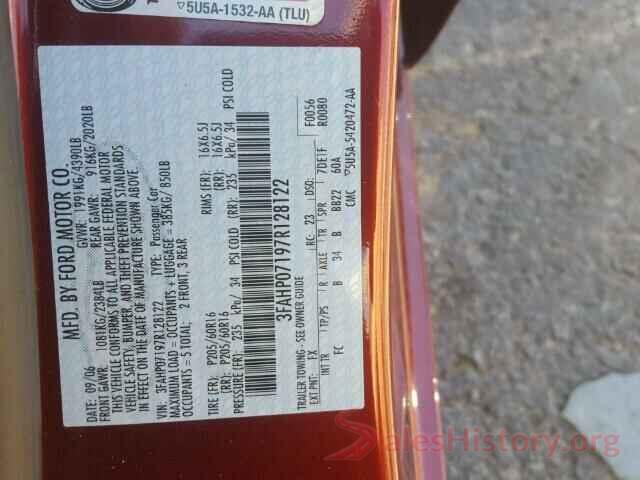 NMTKHMBX9KR096826 2007 FORD FUSION