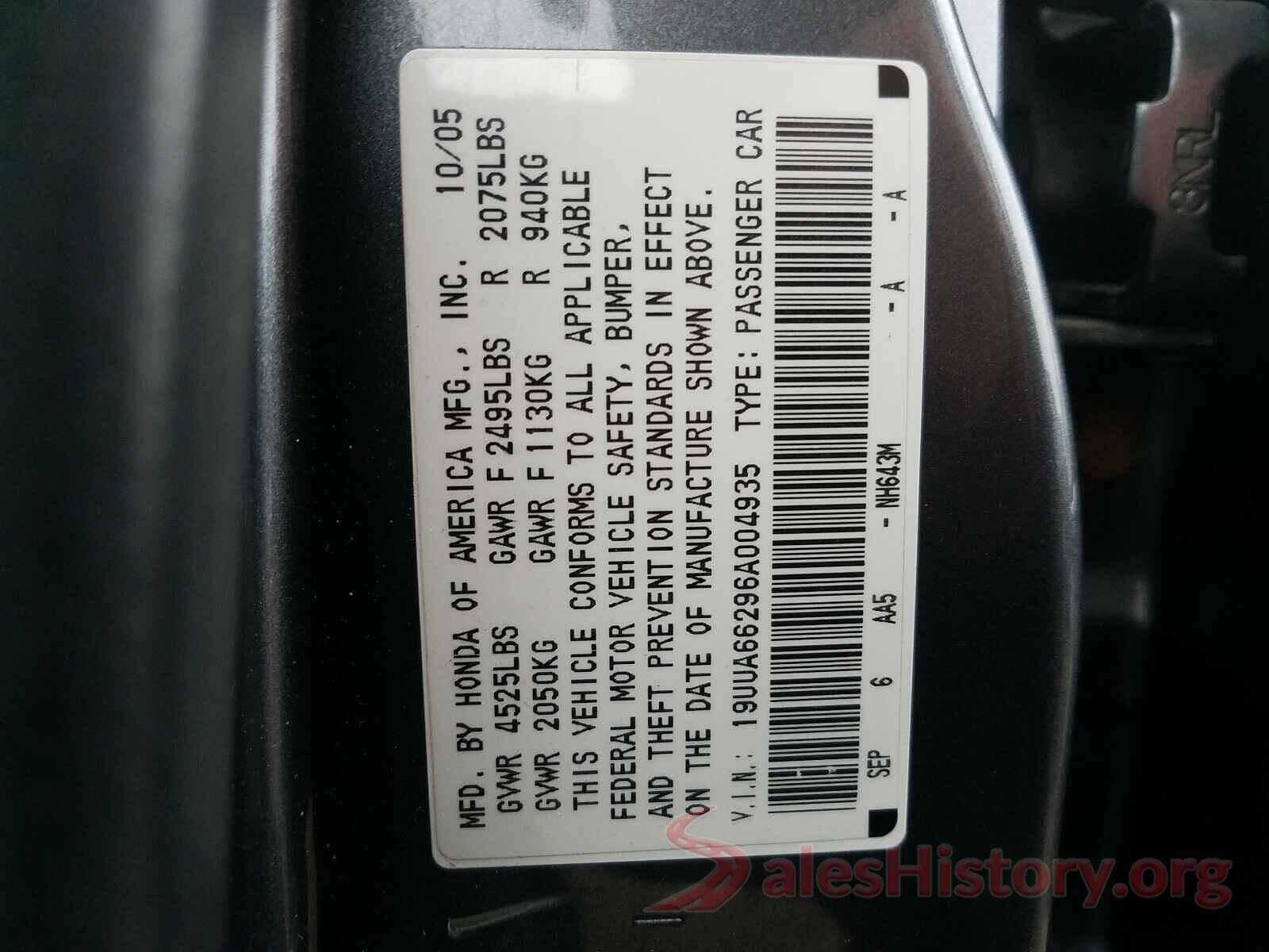 1HGCR2F39GA164983 2006 ACURA 3.2 TL