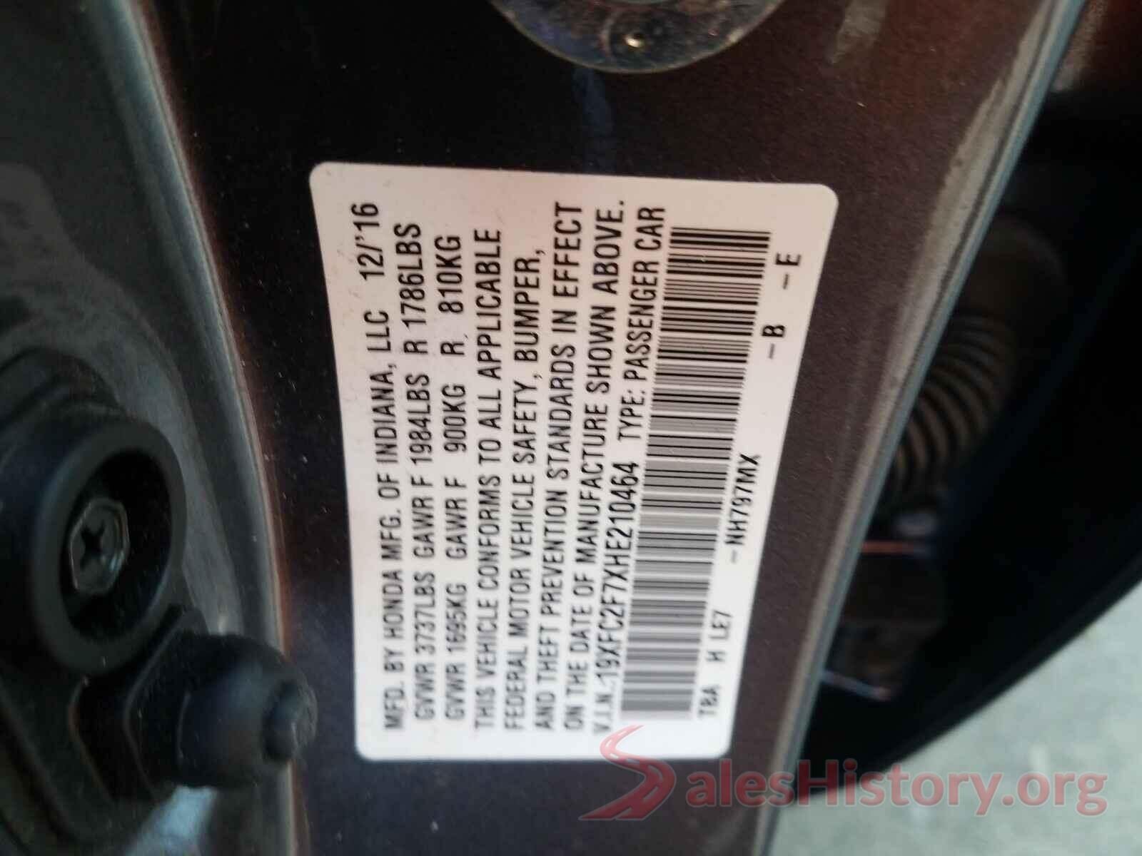 3N1CN7APXHL862341 2017 HONDA CIVIC