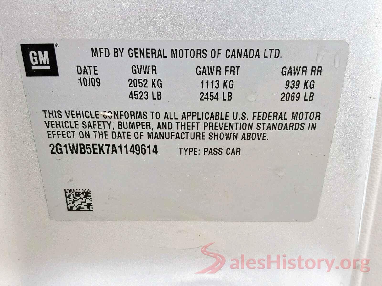 1HGCV3F44LA004014 2010 CHEVROLET IMPALA