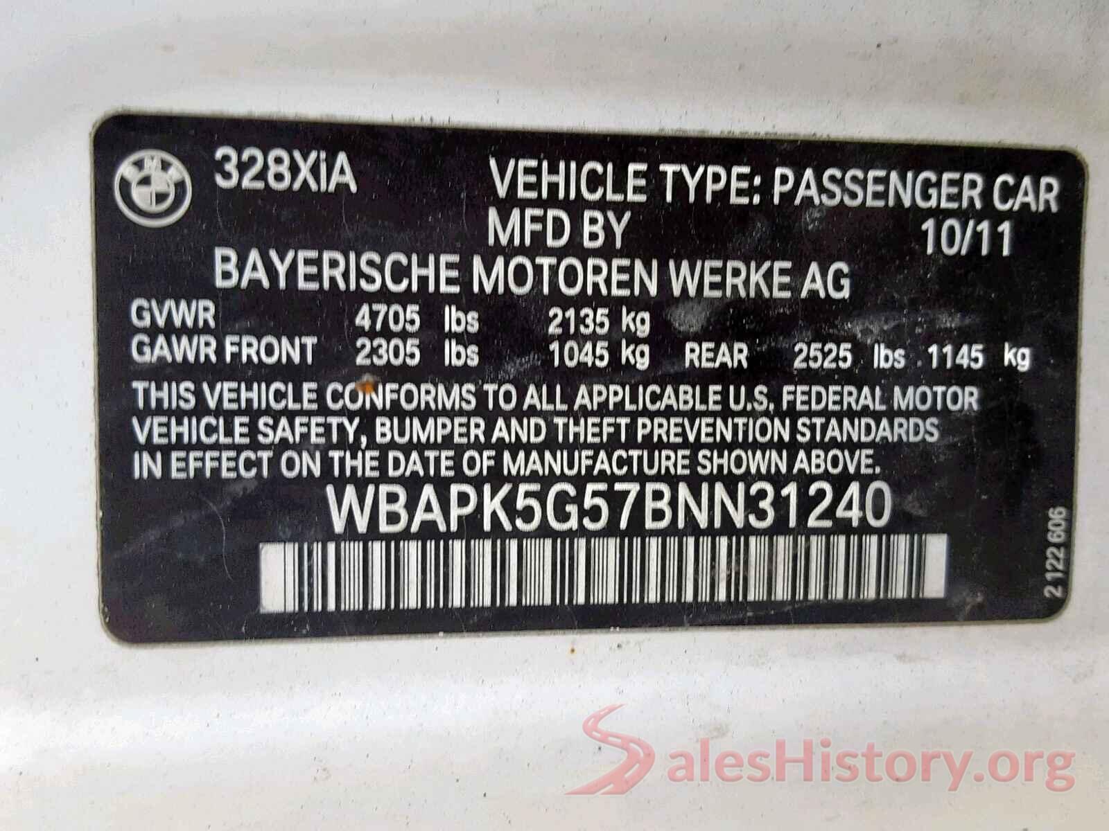 KL7CJRSB5JB671180 2011 BMW 3 SERIES