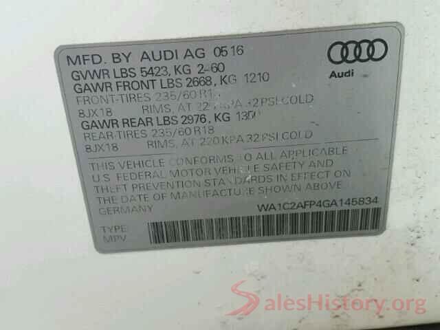 5XYPG4A38KG596742 2016 AUDI Q5