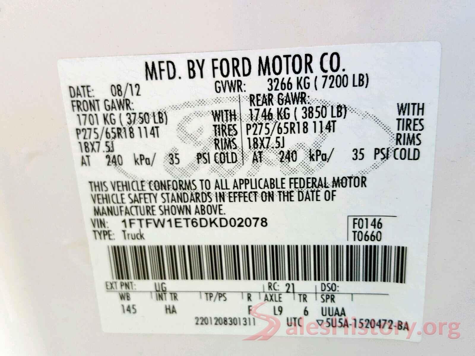 NMTKHMBX3KR095591 2013 FORD F150 SUPER