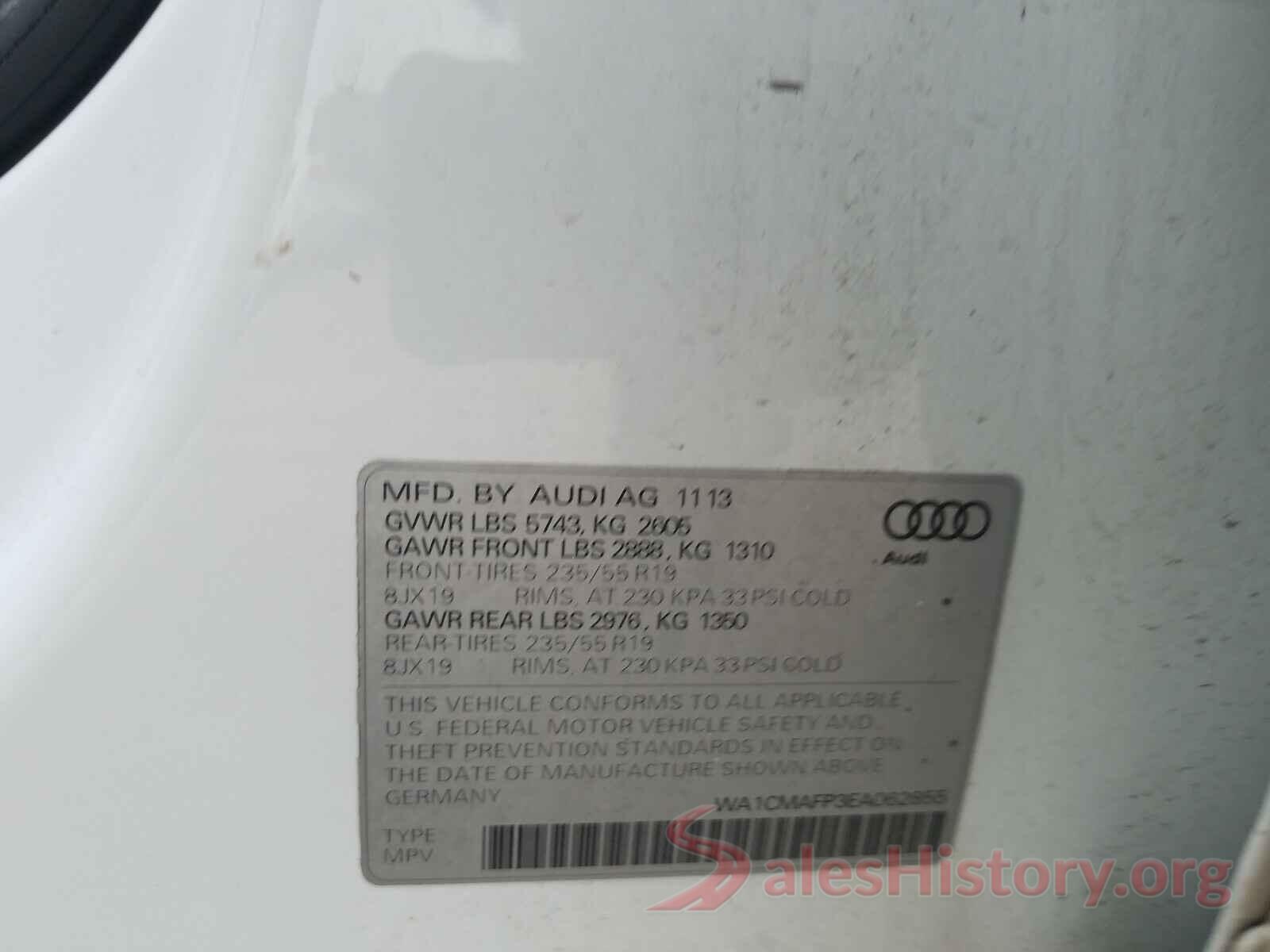 2C4RDGCG7KR773716 2014 AUDI Q5