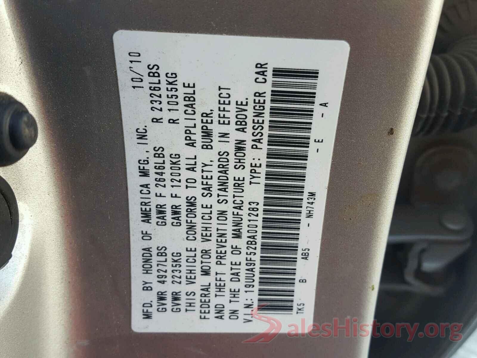 5NPE34AF6KH794452 2011 ACURA TL