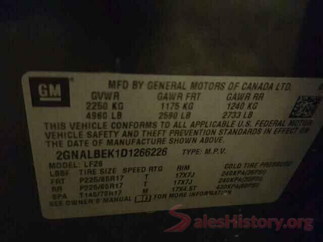 2C3CDZBT0KH521722 2013 CHEVROLET EQUINOX