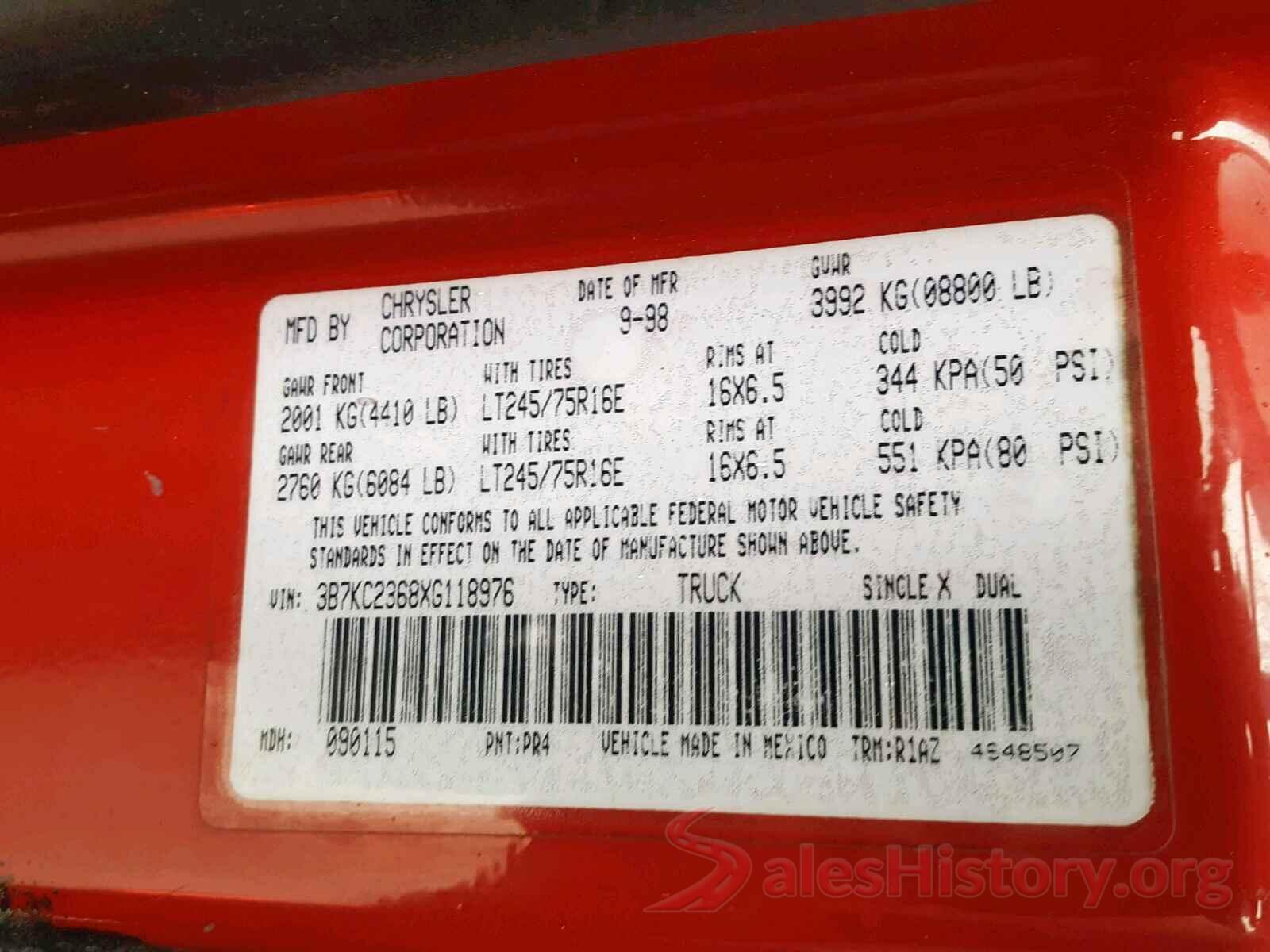 1FMCU9GD3HUA30916 1999 DODGE RAM 2500