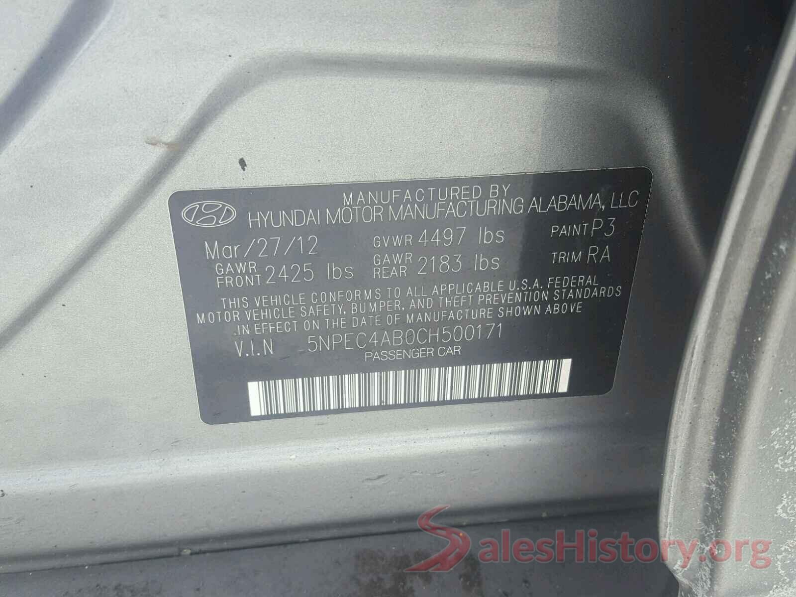 3KPF44AC8LE226572 2012 HYUNDAI SONATA