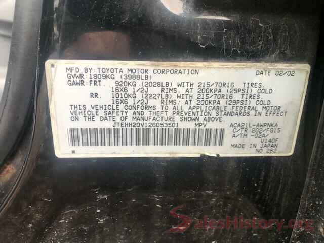 5TFAX5GN1KX157402 2002 TOYOTA RAV4