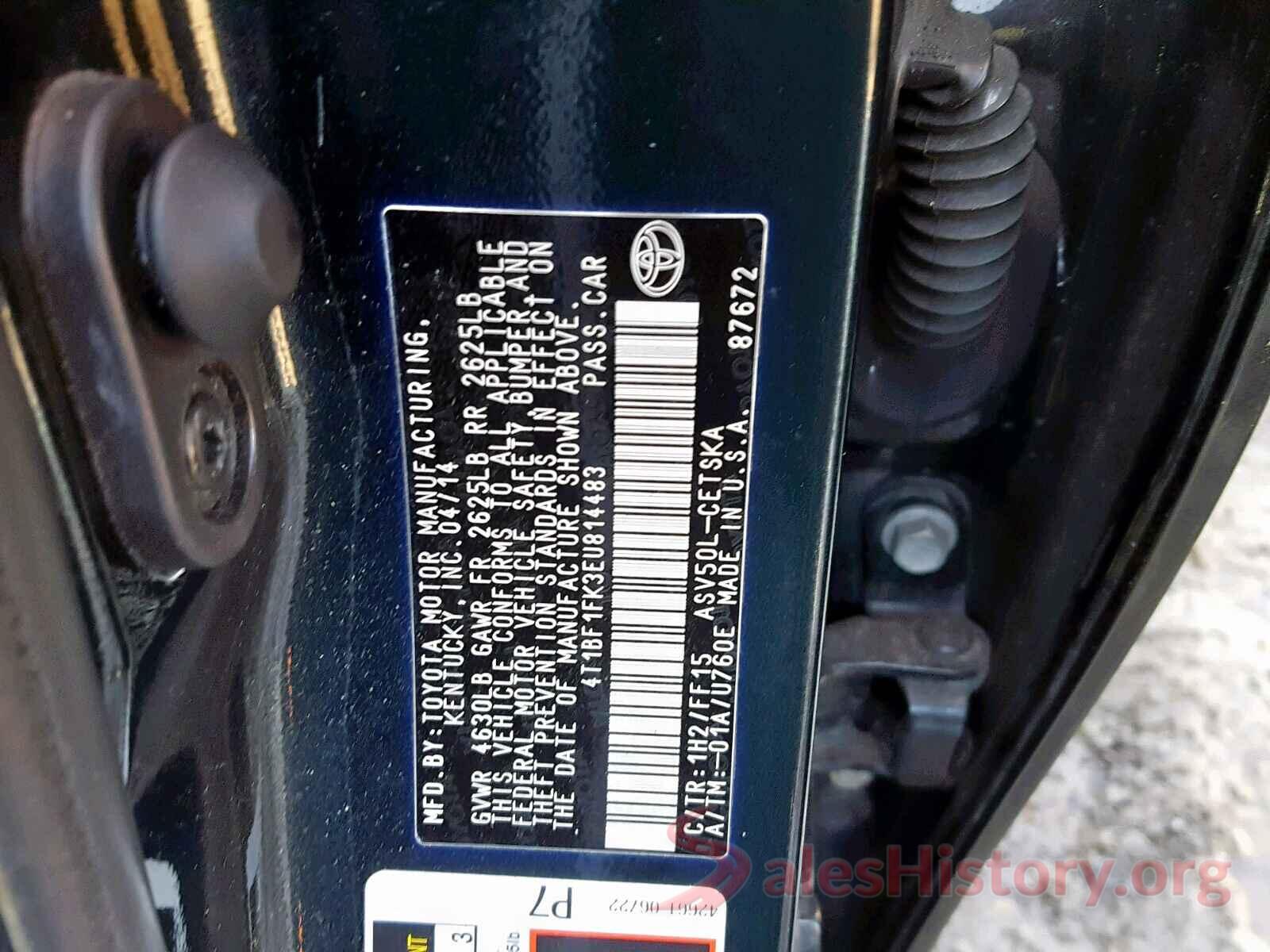 4T1BF1FK3EU814483 2014 TOYOTA CAMRY