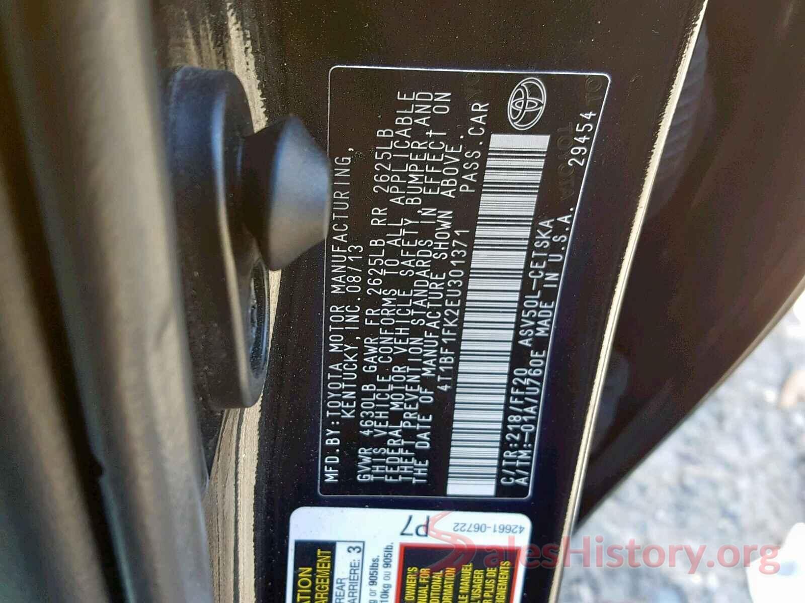 4T1BF1FK2EU301371 2014 TOYOTA CAMRY