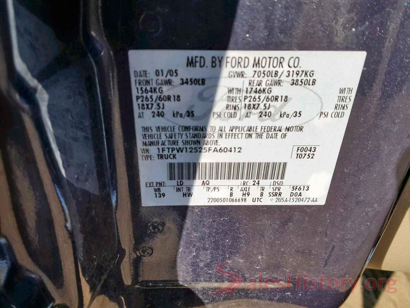 3N1AB7AP2GY335847 2005 FORD F150 SUPER