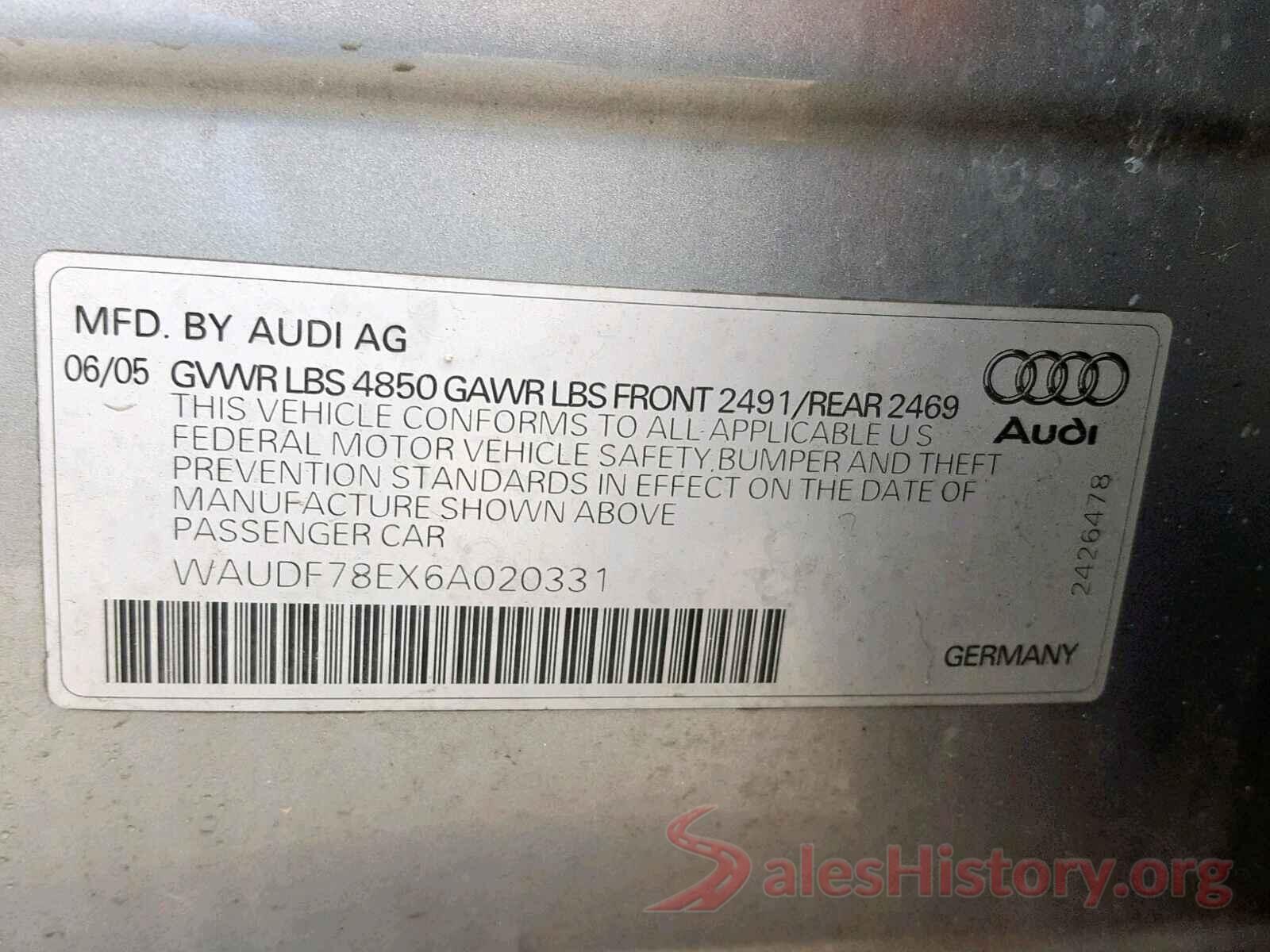 1FTEW1CF6HFB34658 2006 AUDI A4