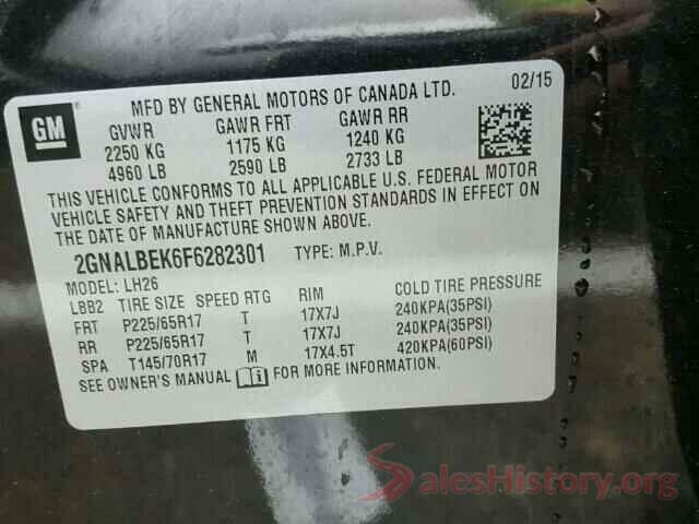 ML32F3FJ0LHF03760 2015 CHEVROLET EQUINOX