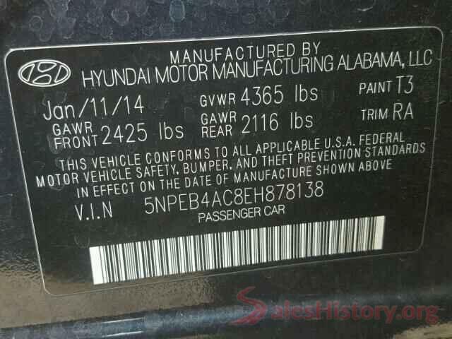 1C4BJWDG5HL616688 2014 HYUNDAI SONATA