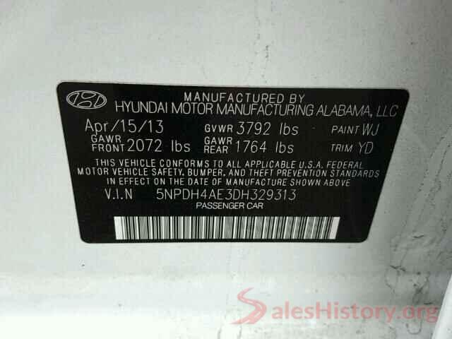 5XXGT4L33JG264512 2013 HYUNDAI ELANTRA