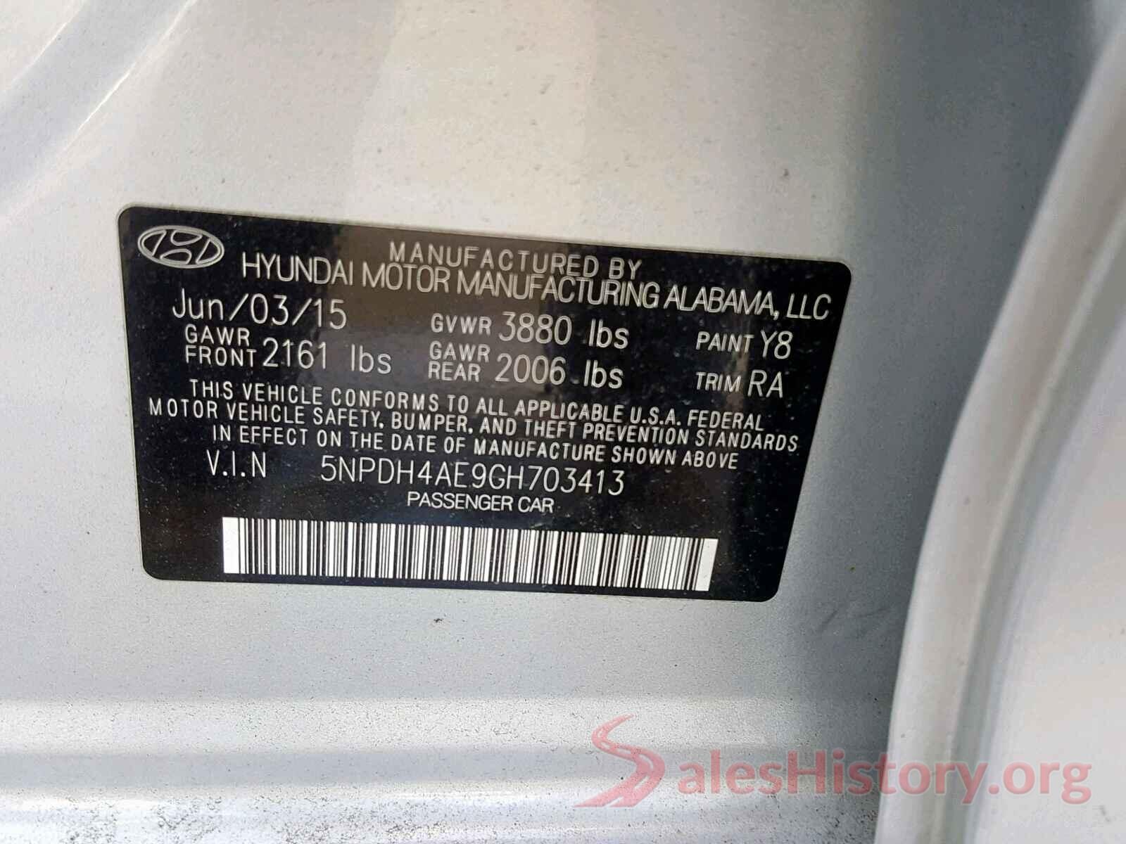 1N4AL3AP4GC284918 2016 HYUNDAI ELANTRA